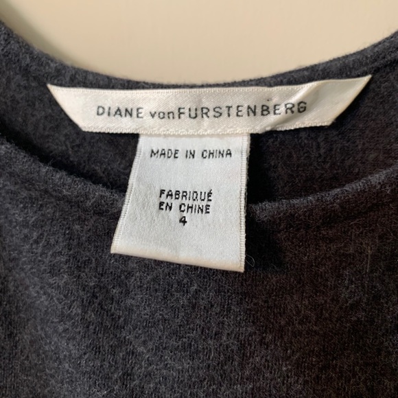 Diane Von Furstenberg grey silk & wool cami dress - Picture 4 of 4